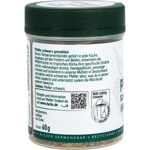 Produktbild für Pfeffer Fuchs Belem, Premium Qualität, gemahlen, schwarz