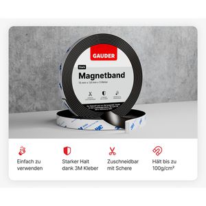 Produktbild für Magnetband Gauder schwarz