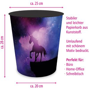 Produktbild für Papierkorb itenga 33106451, magisches Einhorn
