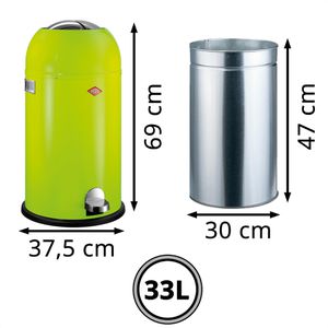 Produktbild für Mülleimer Wesco Kickmaster, limegreen