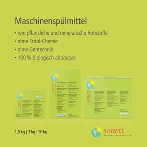 Produktbild für Spülmaschinenpulver Sonett DE4021, natürliche Inhaltsstoffe