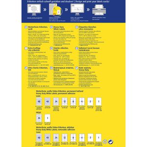 Produktbild für Folienetiketten Zweckform J4773-10, weiß matt