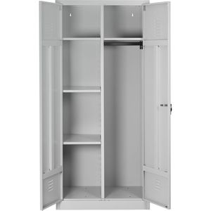 Mehrzweckschrank G-Office CLC/FD.1880, abschließbar, lichtgrau