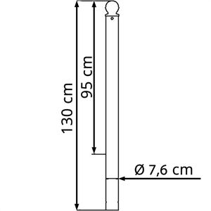Produktbild für Absperrpfosten Schake 474B, grau, aus Metall