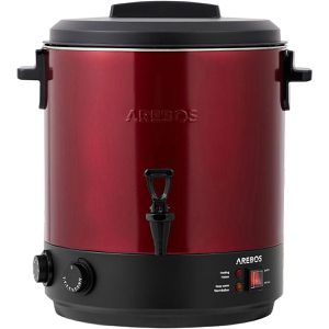 Einkochautomat Arebos rot, aus Edelstahl