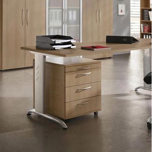 Produktbild für Rollcontainer Hammerbacher Basic 1606, aus Holz, nussbaum