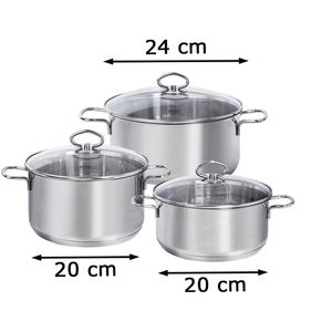 Produktbild für Topfset Kopf Merkur 125389, Edelstahl