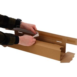 Produktbild für Versandhülse Smartboxpro Trapez, braun, Länge 860m