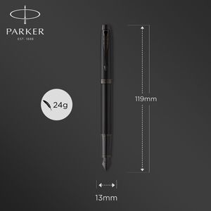 Produktbild für Füller Parker IM Achromatic PVD, Feder F