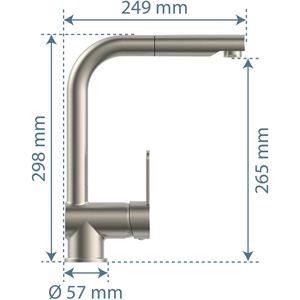 Produktbild für Küchenarmatur Schütte London, Edelstahl
