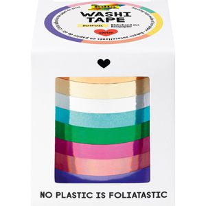 Produktbild für Washi-Tape Folia 26437 Hotfoil, Glanzeffekt, farbig sortiert