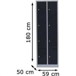 Produktbild für Schließfachschrank ClassiX X-520428, anthrazit