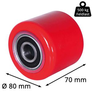 Produktbild für Hubwagen-Rolle CASCOO bis 500 kg, Polyurethan