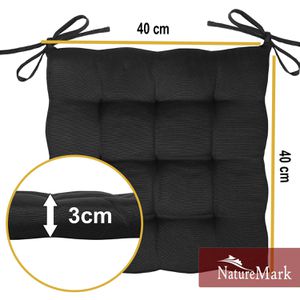 Produktbild für Stuhlkissen NatureMark schwarz, für Außen