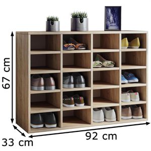 Produktbild für Schuhregal VCM Hinsol L, aus Holz