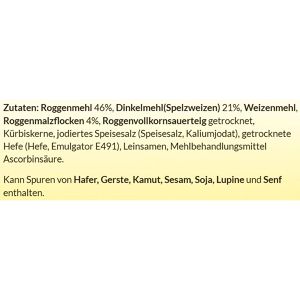 Produktbild für Brotbackmischung Aurora Roggen-Dinkelbrot