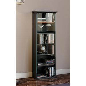 Produktbild für CD-Regal VCM Vetro, 25201, schwarz
