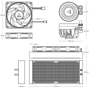 Produktbild für CPU-Kühler Arctic Liquid Freezer III 280 A-RGB, PWM