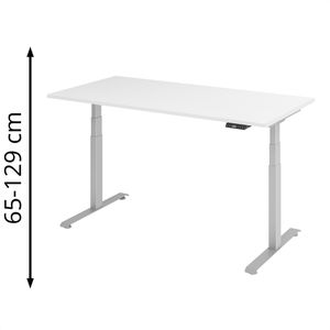 Schreibtisch Böttcher-AG Base Lite, weiß / silber