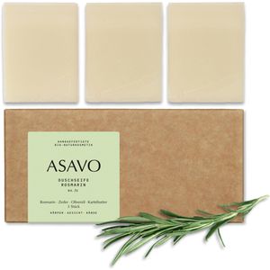 Seife ASAVO Premium handgemachte Bio Naturseife, Rosmarin
