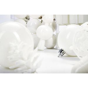 Produktbild für Weihnachtskugeln BRUBAKER 8000.01, creme weiß
