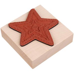 Produktbild für Motivstempel Rayher 29252000 Star und Sternchen, aus Holz