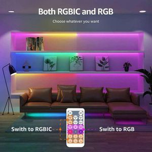 Produktbild für LED-Streifen Lepro dimmbar, weiß + RGB