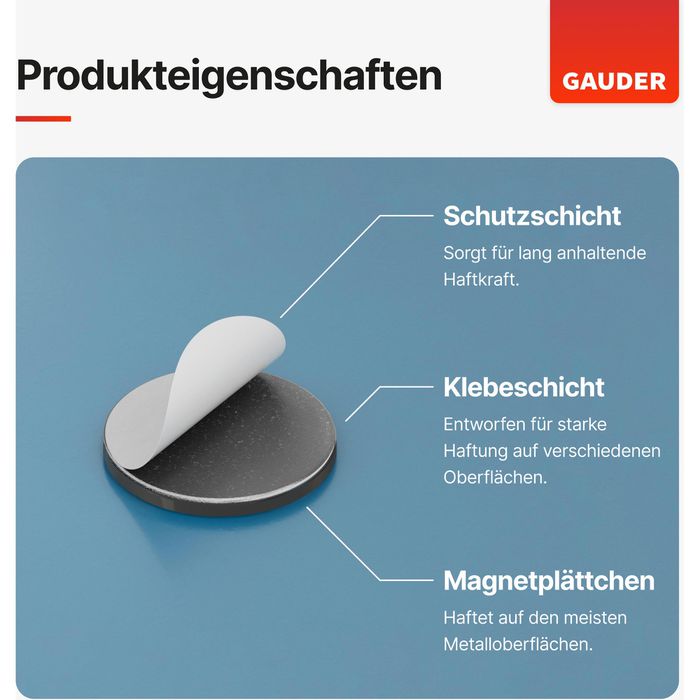 Calamite Adesive Rotonde GAUDER - 100 Pezzi Forti Per Lavagne E Frigoriferi