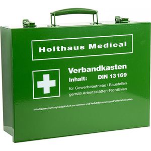 Holthaus Verbandskasten groß DIN 13169, REF 63619, Betriebsverbandkasten,  Stahl – Böttcher AG