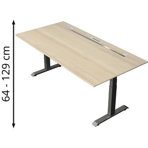 Produktbild für Schreibtisch Kerkmann Move boost 4, ahorn / anthrazit