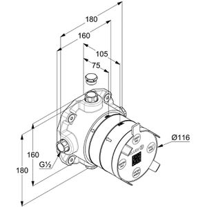 Produktbild für Unterputz-Grundkörper KLUDI SLIM.BOXX, 88022
