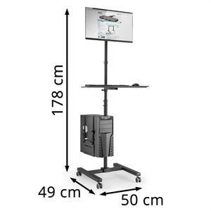 Produktbild für Computertisch Digitus DA-90374, mit Rollen