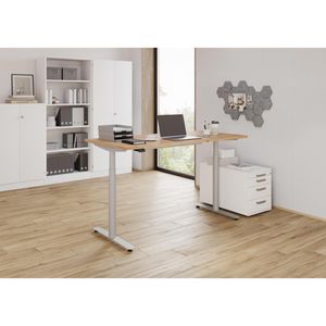 Produktbild für Schreibtisch Hammerbacher XDLR16, asteiche / silber
