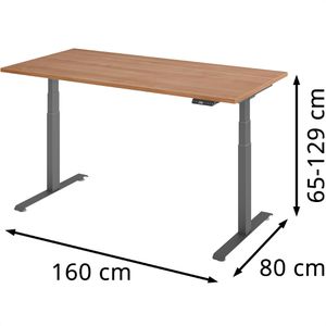 Produktbild für Schreibtisch Böttcher-AG Base Lite, nussbaum / graphit