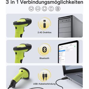 Produktbild für Barcode-Scanner Inateck BCST-72_green, kabellos