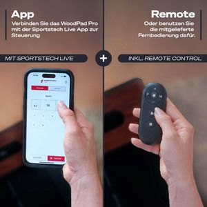 Produktbild für Walking-Pad Sportstech WoodPad Pro, dunkelbraun, klappbar