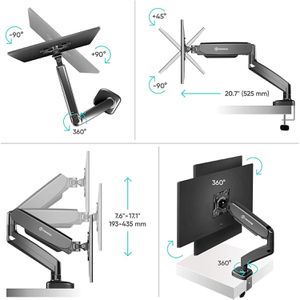 Produktbild für Monitorhalterung Onkron G50-B, VESA 75x75 &amp; 100x100 mm