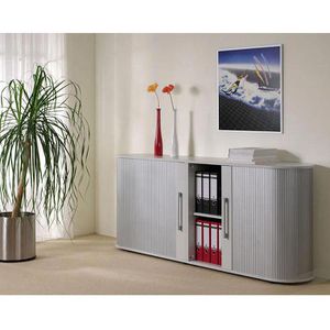 Produktbild für Sideboard Geramöbel S-382104-L, aus Holz, silber / lichtgrau