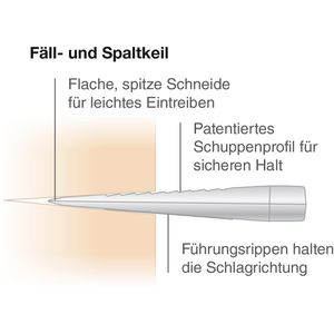 Produktbild für Fällkeil Bison 11-07-900000, silber aus Aluminium