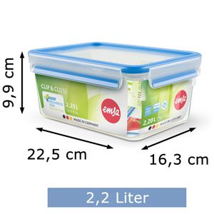 Produktbild für Frischhaltedose Emsa Clip&amp;Close 508544, aus Kunststoff