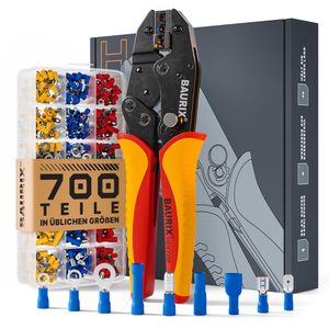 Crimpzange BAURIX Hektor, mit Kabelschuhen