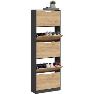 Schuhschrank Vicco Luca, anthrazit / eiche