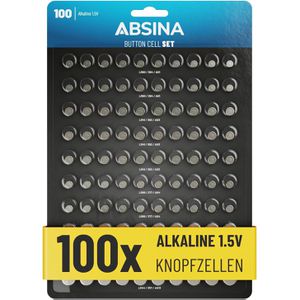 Knopfzelle Absina Sortiment 100-teilig