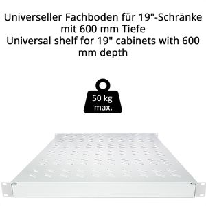 Produktbild für Netzwerkschrank-Fachboden LogiLink 35 - 55 cm Einbautiefe