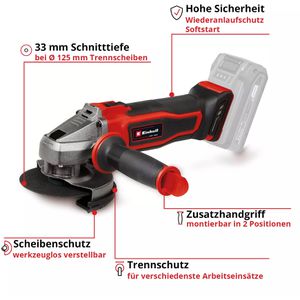 Produktbild für Winkelschleifer Einhell TE-AG 18/125-2 Li - Solo
