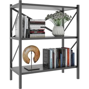 Produktbild für Bücherregal VCM Insasi, 918398, schwarz / anthrazit