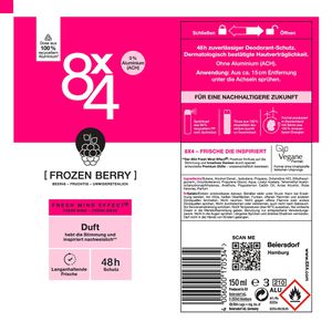 Produktbild für Deodorant 8x4 Frozen Berry, Spray