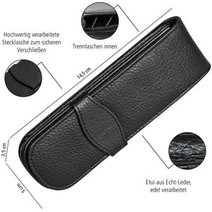 Produktbild für Stifteetui Online 90760 schwarz, für 3 Stifte