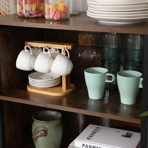 Produktbild für Bücherregal Vasagle LSC66BX, schwarz / vintage braun