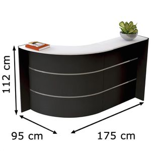 Produktbild für Empfangstheke Kerkmann Bari 3575, anthrazit / weiß